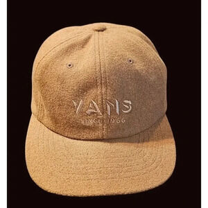 Vans Clark Vintage Brown Hat Cap Unstructured Wool Leather Strap Skatebo…